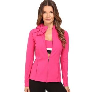 Kate Spade x Beyond Yoga Zinfandel Neck Bow Front Zip Jacket